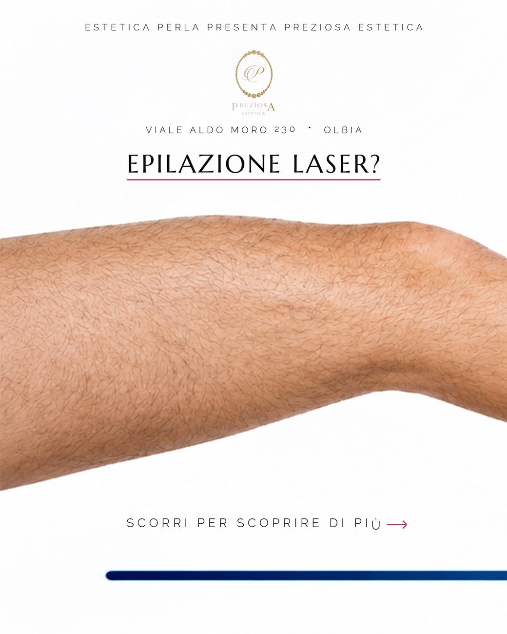 Slide 1: titolo Epilazione laser e inizio della gamba